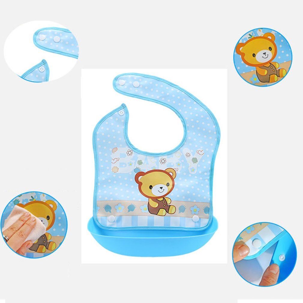 Babador de algodão das crianças estéreo à prova dwaterproof água e destacável silicone toalha boca do bebê comer bib bebê saco comida do bebê alimentação