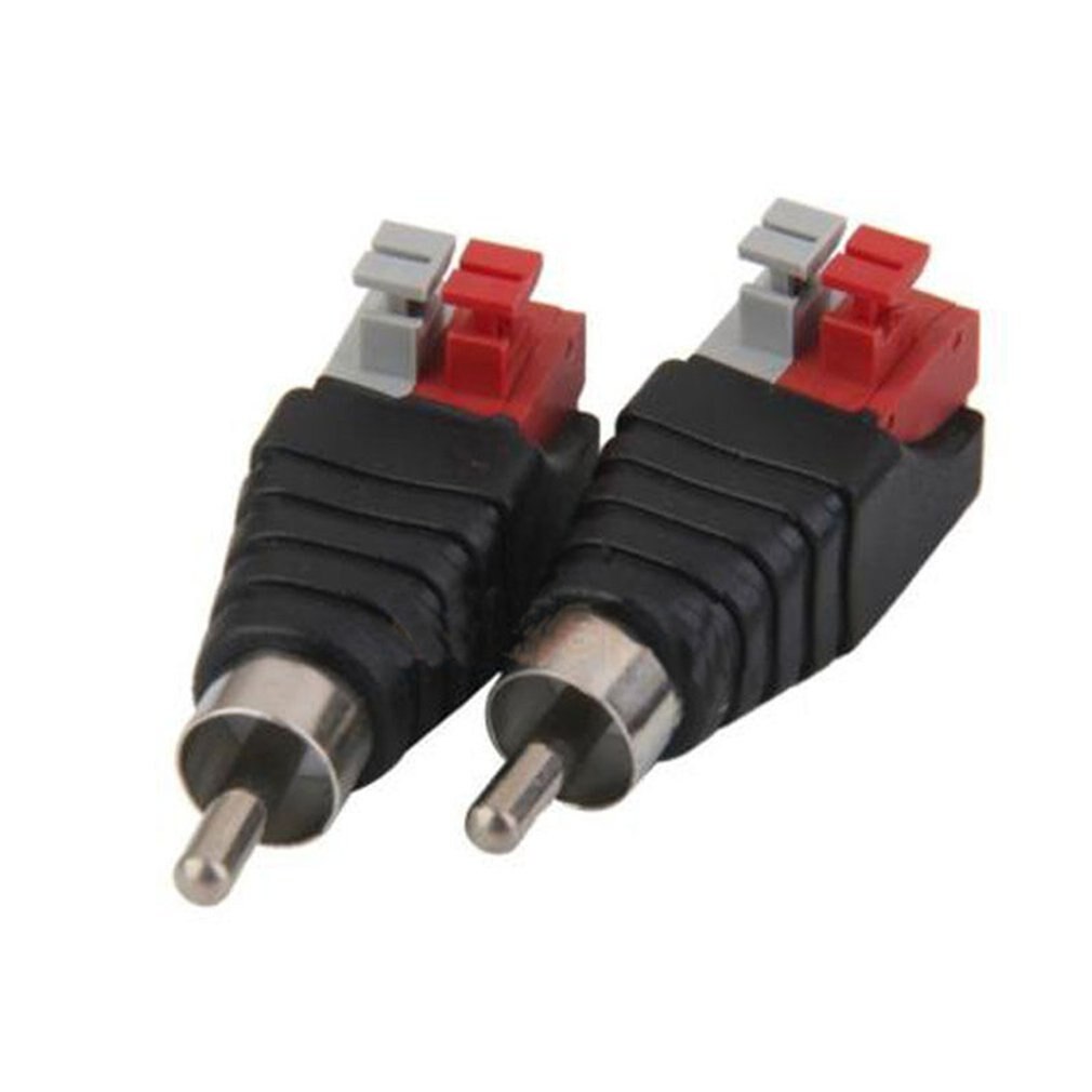 10PCS Speaker Wire Cable to Audio Male RCA Connector Adapter Jack Plug Pip BE Female ACEHE