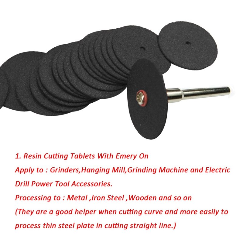 36 stk 24mm harpiks skære slibeskive roterende knivskive værktøj tilbehør til elektrisk slibeværktøj