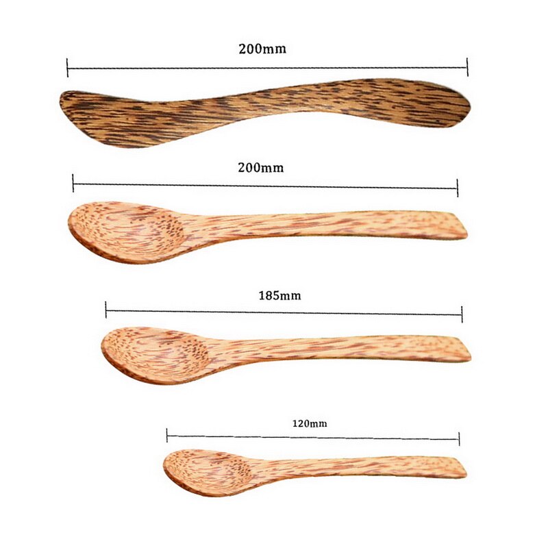 Natürlichen Kokos Holz Löffel Kokosnuss Holz Scoop Besteck Für Küche Restaurant Natürliche Coco Muttern Schalen Küche Liefert