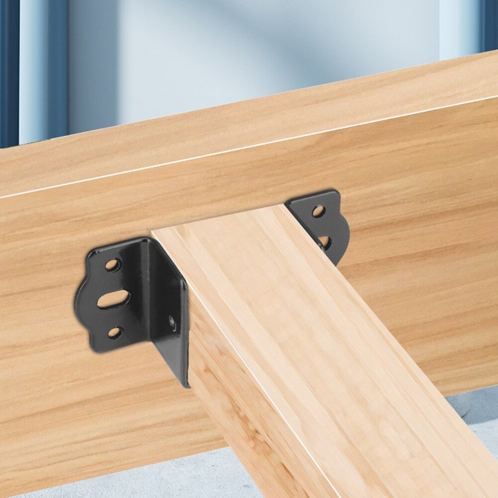 2pcs U Shaped Bed Corner Brackets Connecting Brace For Wood Furniture Fixing Connector Components Center Support Hardware