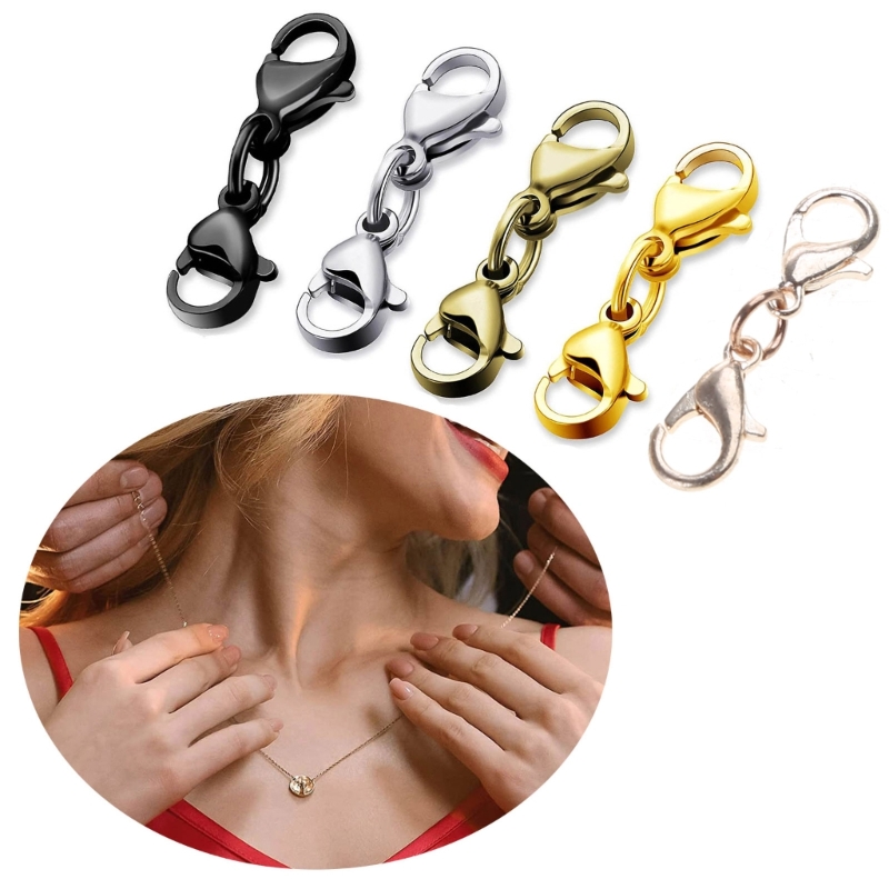8 Stuks Dubbele Kreeft Sluitingen Ketting Armband Sluiting Connector Dubbele Opening Sieraden Sluitingen Voor Diy Sieraden Maken