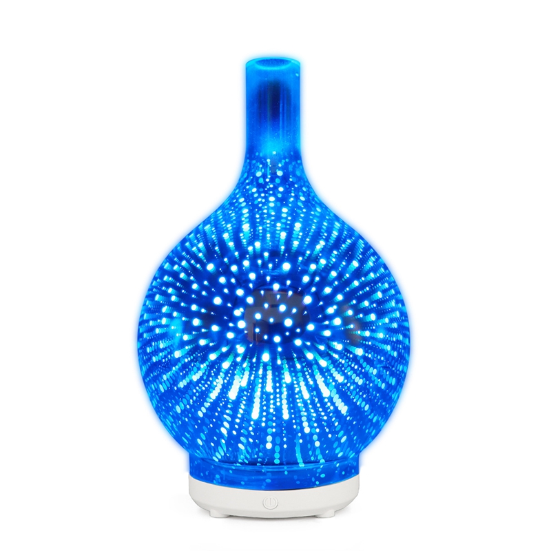 Top3D Vuurwerk Glas Usb Luchtbevochtiger Met 7 Kleur Led Nachtlampje Aroma Essentiële Olie Diffuser Cool Mist Maker voor Thuis Off