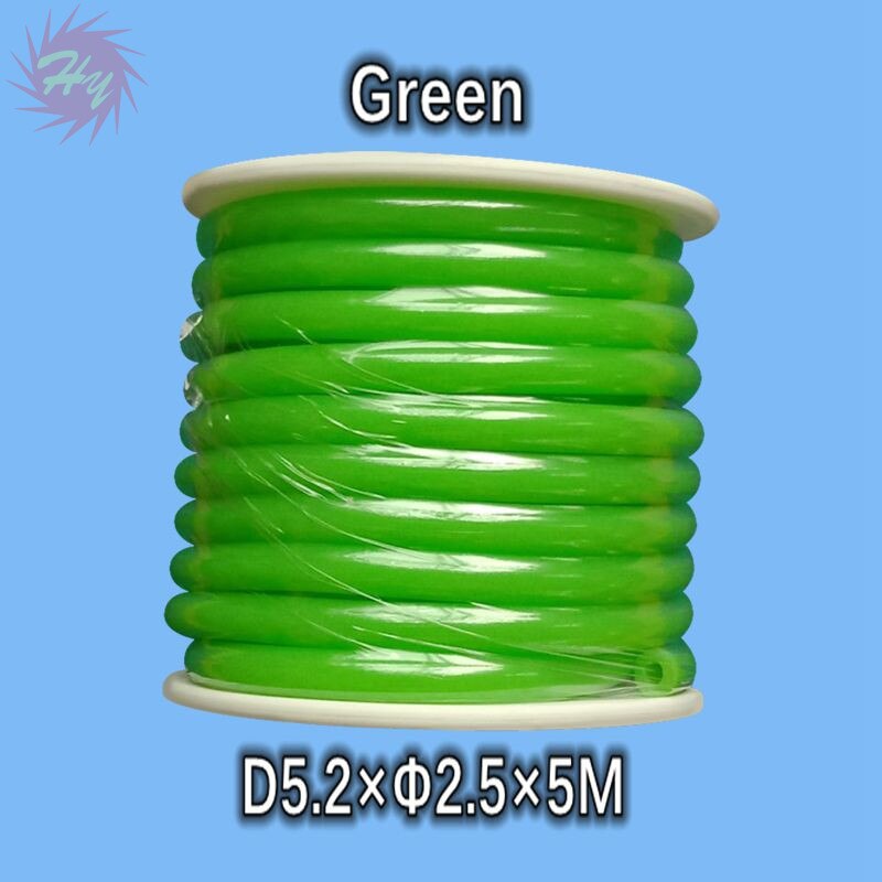 1 Roll 5 Meters Silicon RC Nitro(Glow) Fuel Line For RC Accessories: green