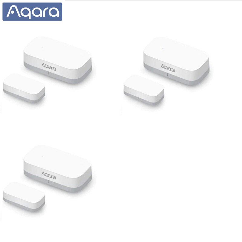 Aqara Deur Raam Sensor Zigbee Draadloze Verbinding Smart Mini Deur Sensor Werken Met App Mi Thuis Voor Xiaomi Mijia Smart thuis App: 3 pcs