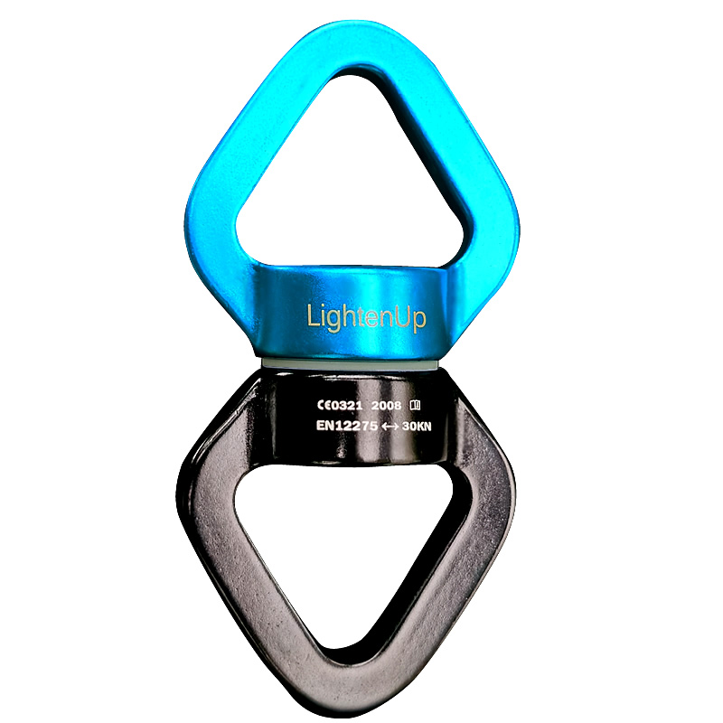 Climbing Swivel Aluminum Alloy Triangular Rotational Device Spinner 30KN 360 Degree Rope Swivel Connector for Hammock: 01