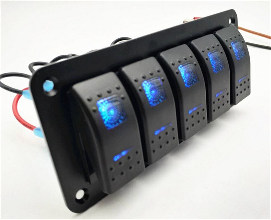 5 bande vandtæt marine båd switch panel til bil båd marine