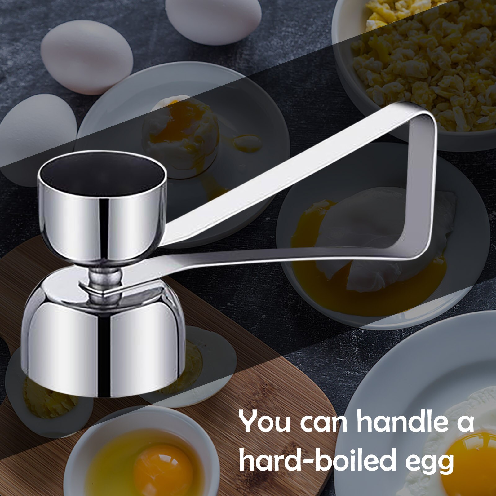 Practical Metal Egg Scissors Egg Topper Cutter Shell Opener 304 Stainless Steel Boiled Raw Egg Open Kitchen Tools