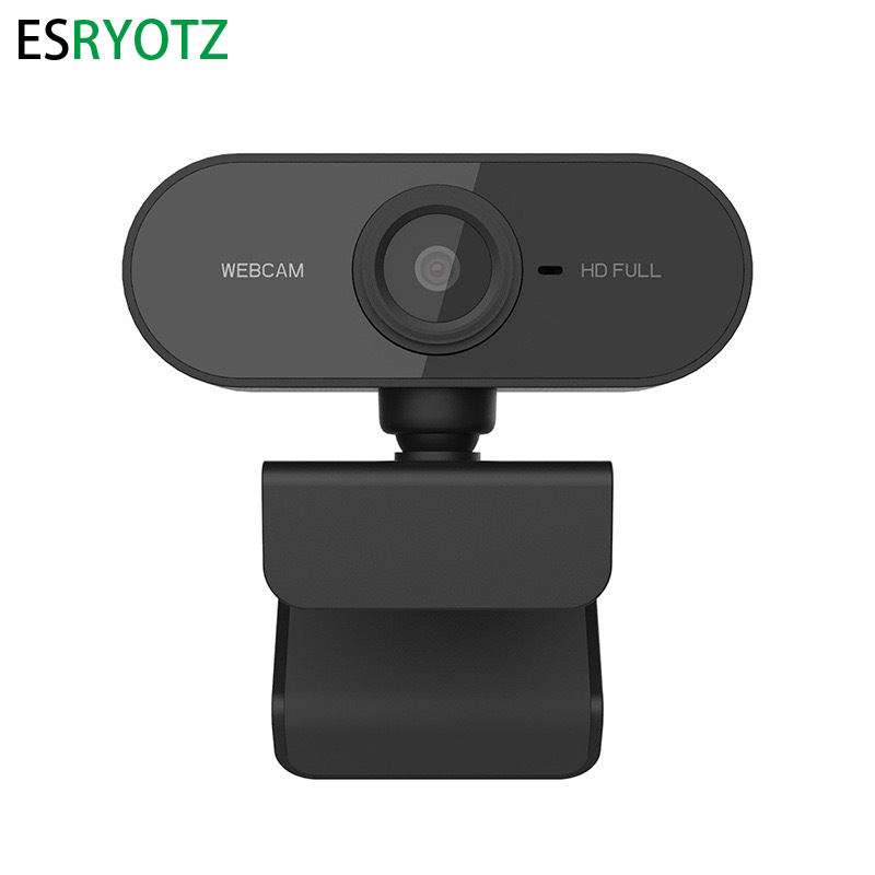 Full HD 1080p USB Webcam with Mic Mini Rotatable Computer Camera for Laptops Desktops - Online Education Compatible: Default Title