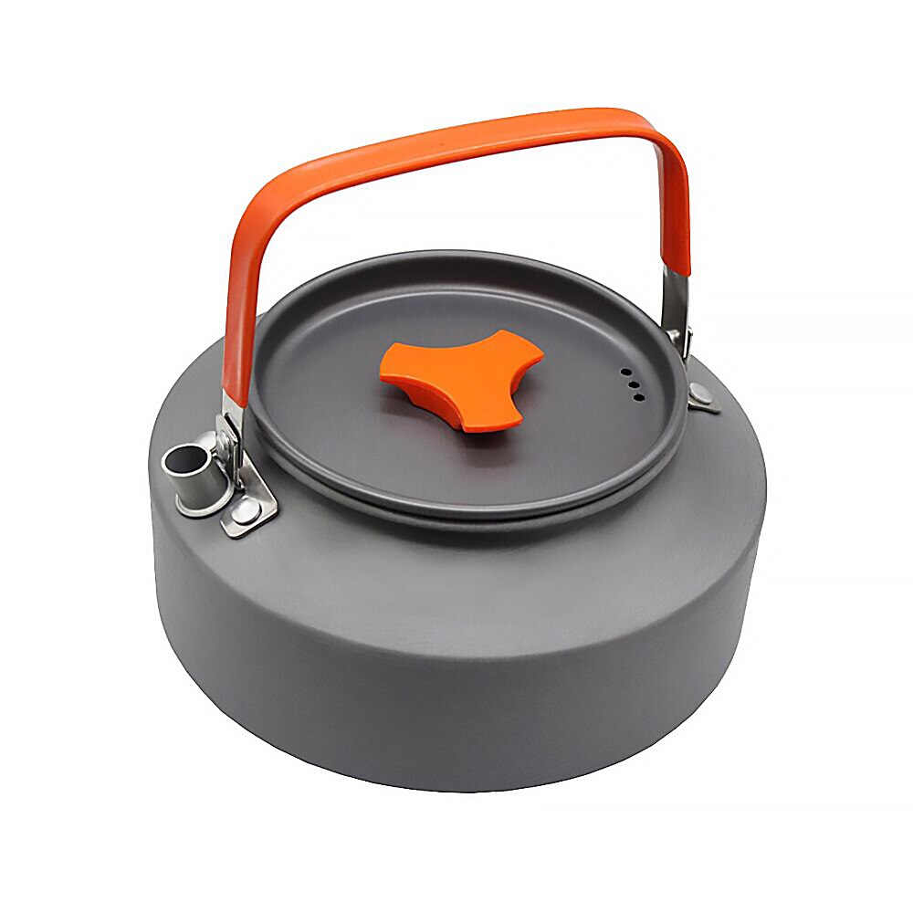Bulin 1.1l utendørs vannkoker aluminiumslegering bærbar gryte reisepanne tekanne kaffeservise kokekar for fotturer camping matlaging: 1.05l