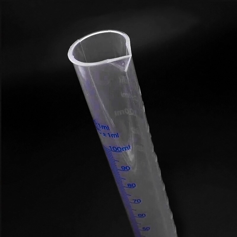 Cilindros graduados de cilindro de medición de plástico de 10/25/50/100/250/500ml para suministros de laboratorio herramientas de laboratorio XSD88