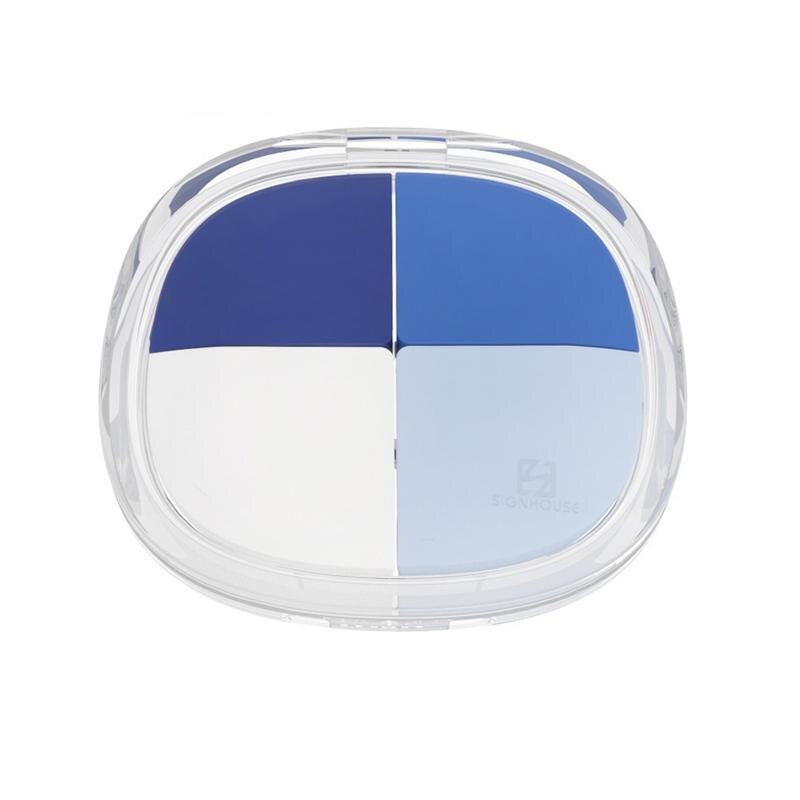 Pilleboks mini 4 rom pillebeholder pilleboks medisinoppbevaringsboks for reiser utendørs: Blå