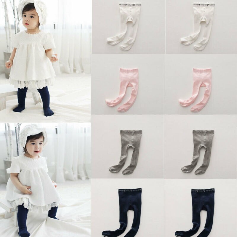 Girls Cotton Plain Toddler Baby Tights Newborn Heart Pantyhose 4 Style Cute Stockings