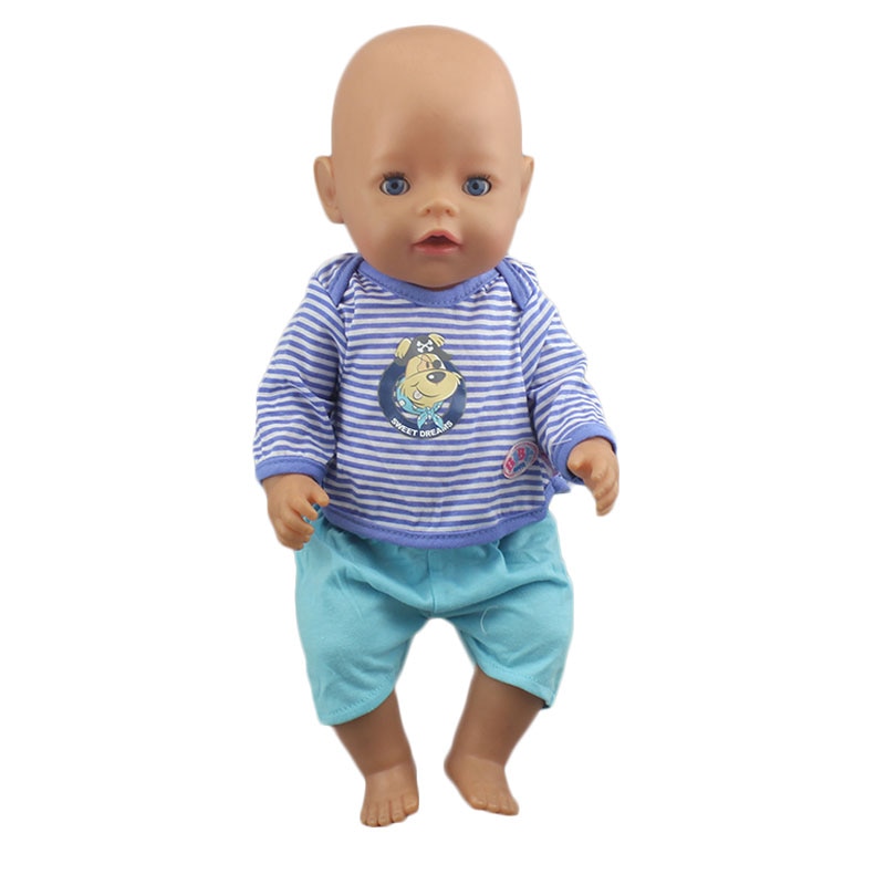 Puku 17 tuuman vauvanukkelle 43cm vaatteita