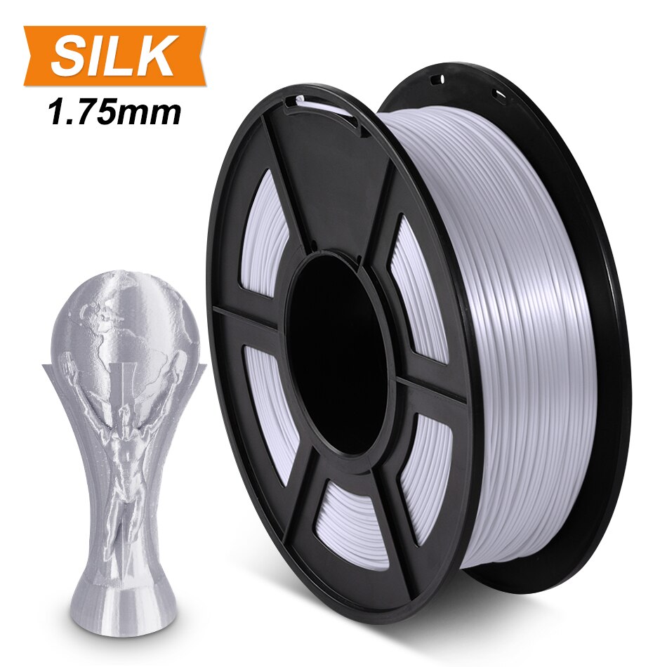 SUNLU 1.75 Filamento di SETA 1kg di Plastica PLA di SETA 3D Stampante Filamento Buona Tenacità 3d Materiali di Stampa: SILK argento