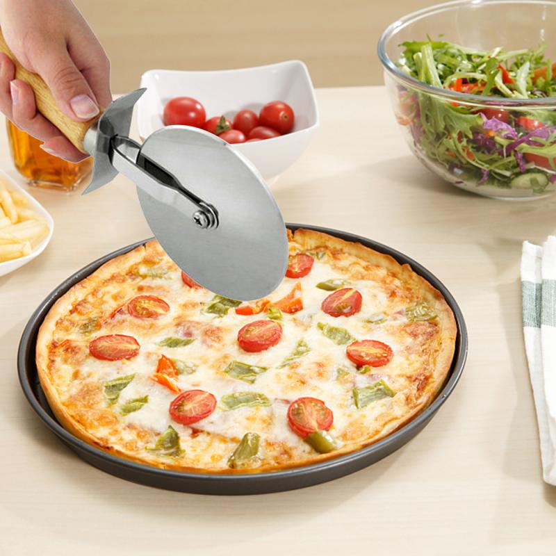 Runde Pizza Cutter Edelstahl Gebäck Pasta Teig küche Backen Werkzeuge