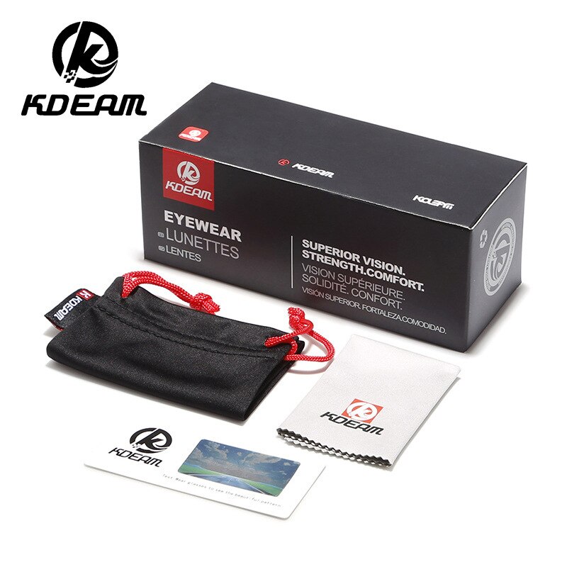 Kdeam retro pilot polariserede solbriller mænd ultralette holdbare kørsel nattesyn solbriller mandlige fotokromiske goggle  kd182: Boks