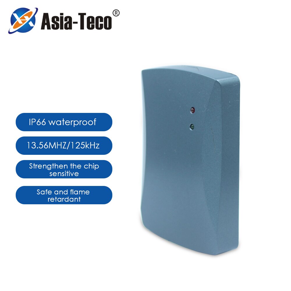 N200R 125KHZ 13.56MHz Waterproof Access Access Control Card Reader RS485 Interface Indoor Outdoor Door Access Control System