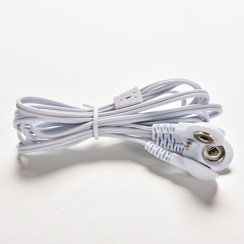 Cable de plomo de electrodos, Cables de conexión de 4 botones de 2,5mm para máquina de terapia Digital, herramienta de decenas, Cable de conexión para enchufe de electrodo