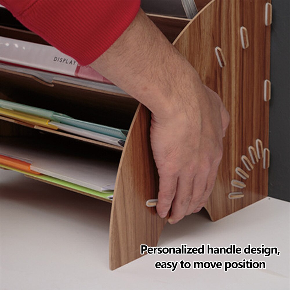 Multi-layer Standing Test Paper Tray Vertical Organizer File Rack A4 Data Storage Rack Student Office Stationery Binder Folder