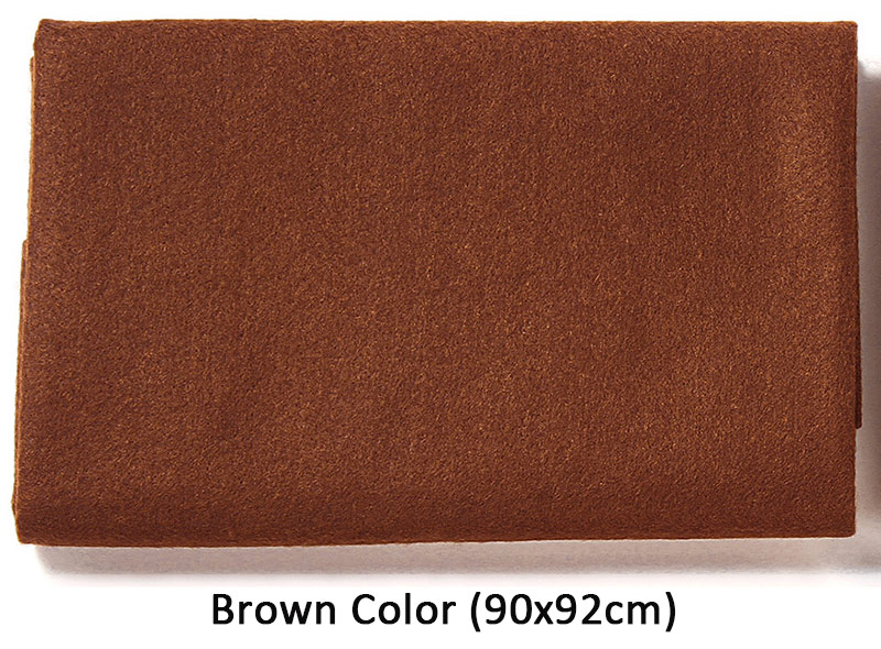 90X92CM Brown Series 1.4MM Soft Felt Fabric Sheet DIY Pure Khaki Non-woven Cloth For Home Decoration Handmade Sewing Crafts: Brown