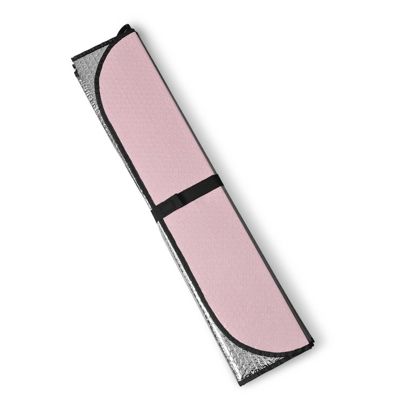 Solskydd för vindruta, söt rosa bilskydd för kvinnor, solskydd för fordon, rosa bildekor rosa biltillbehör rosa solskydd