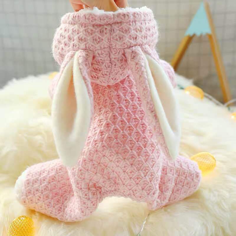 Épais chien vêtements hiver animaux chiens vêtements grand lapin oreille vêtements pour animaux de compagnie pour petits chiens moyens manteau veste produits pour animaux de compagnie York: Rose / XL