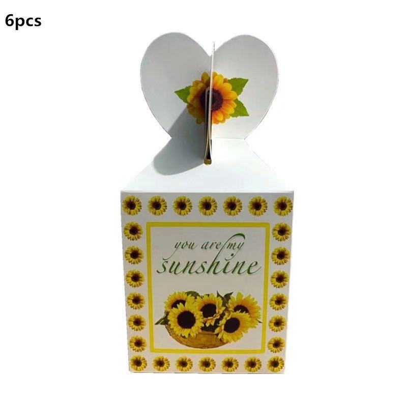 You Are My Sunshine Cake Topper Sunflower Baby Shower Cake Topper Sunflower Birthday Party Decoration Supplies Sunshine Topper: Candy Box 6pcs