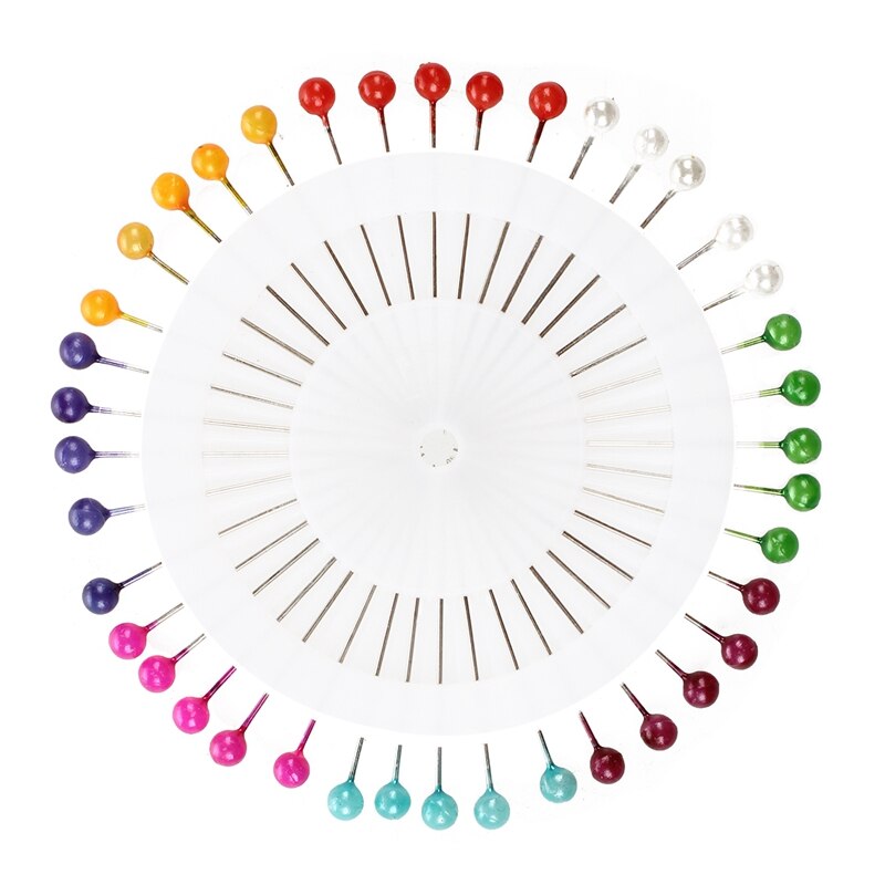 Craft Pin Wheel - 40 Pins - Ball Shaped Pin Heads. Sewing / Quilting Pins.