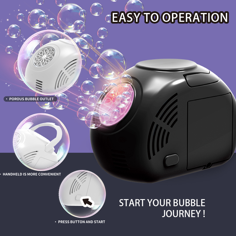 10- -hole handheld bubble machine, fully automatic, for children, outdoor, park, birthday party, battery-free bubble toy, bubble water