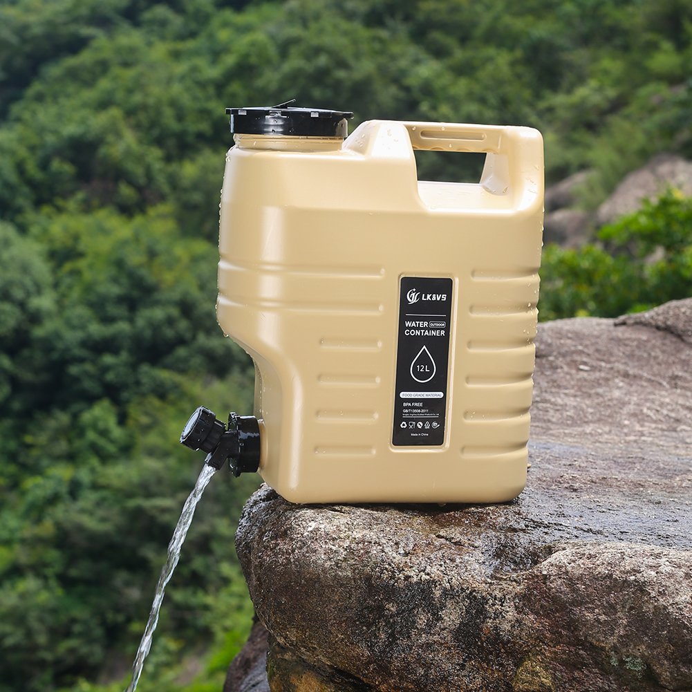 1-5 Stuks Draagbare Wateremmer Afdichting Deksel Met Kraan Camping Water Emmer Cover Water Opslag Container Deksel Voor Kamperen Wandelen