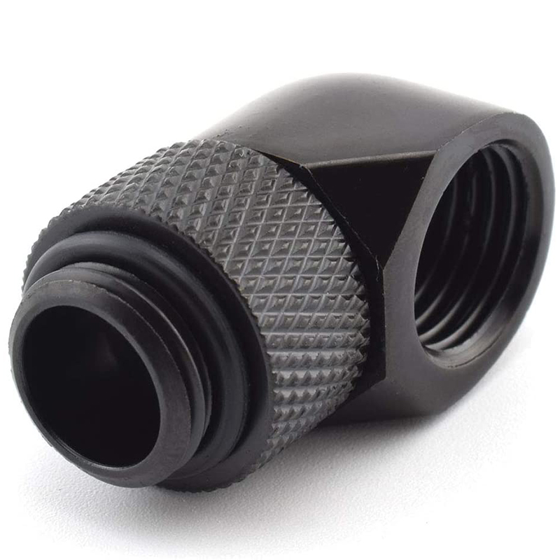 4Pcs / Lot G1 / 4 Inch 90 Rotary Compression Fitting 90 Degree Rotary Fitting Water Cooling Adaptors Metal Connector