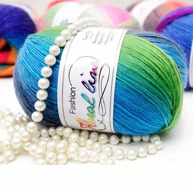 100 g/stk afrikaanse kant stof garen diy linten voor ambachten fancy wol garen hand breien