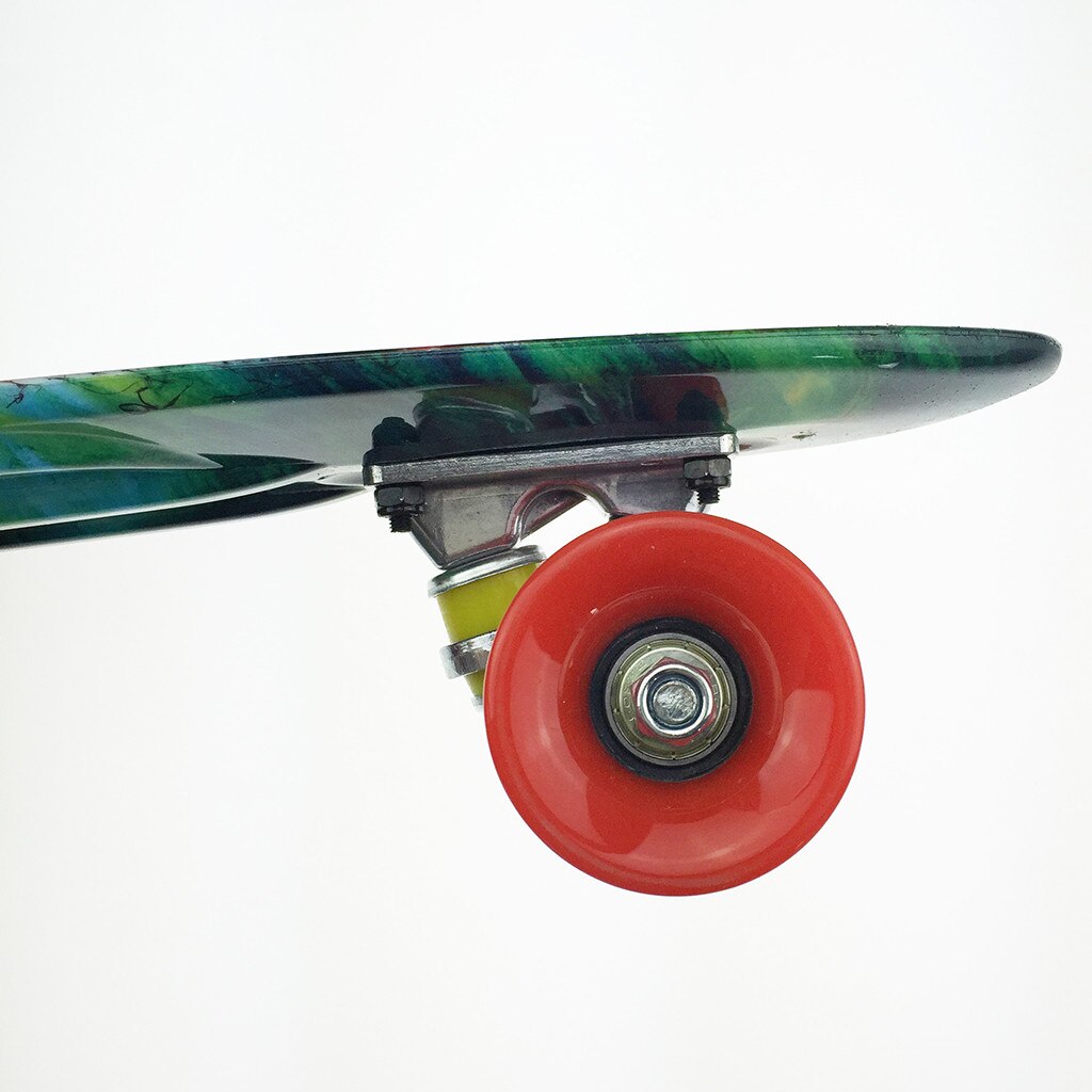 22inch Plastic Mini Cruiser Skateboard Long Board Banana Retro Skate Longboard Graphic Printed Children's Scooter #3