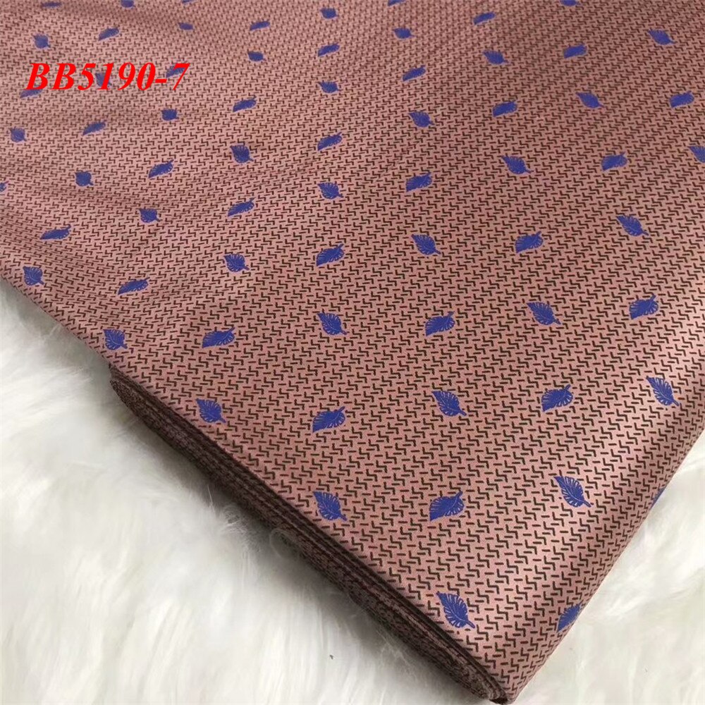 Sort farve afrikansk stil vandtæt mørk bazin herretøj stof 5 yards: 7