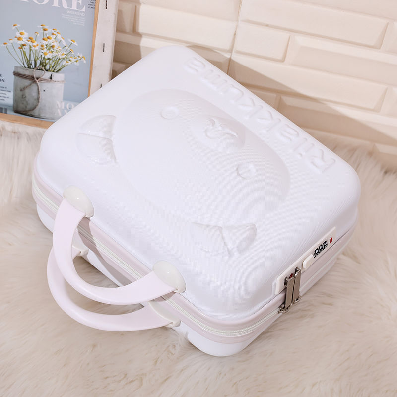 Hand Cosmetic Case 14 InchMakeup Beauty Case Cosmetic Bag Lockable Jewelry Box for Ladys Pink: H