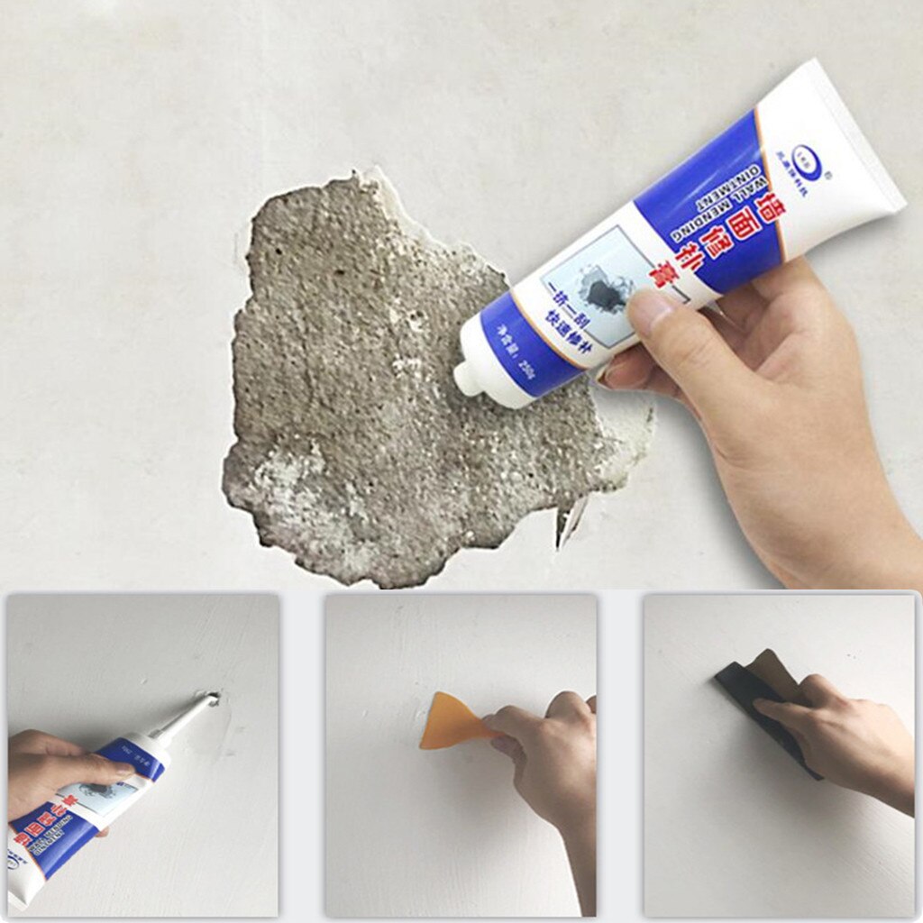 Pasta de reparación de pared Magic White Latex Paint Wall repair Cream agujero de hogar desaparece a prueba de agua 250g