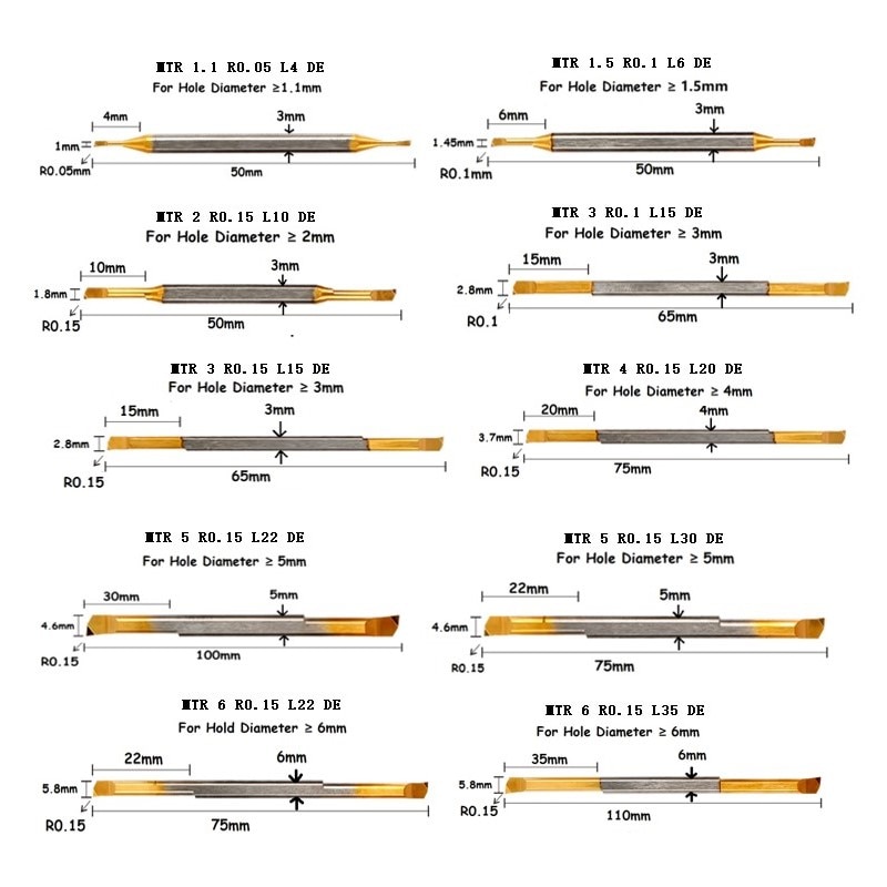 Full Size MTR Double End CNC Lathe Turning Tool One-piece Integrated Precision Boring Head Carbide Micro Boring Bar