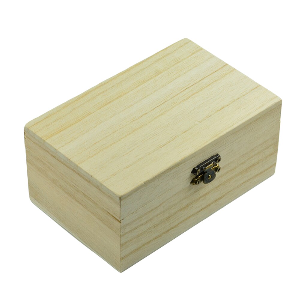 Wooden Treasure Chest Wood Jewelry Storage Decoupage Craft Box Memory Crafts: 150x98x69mm