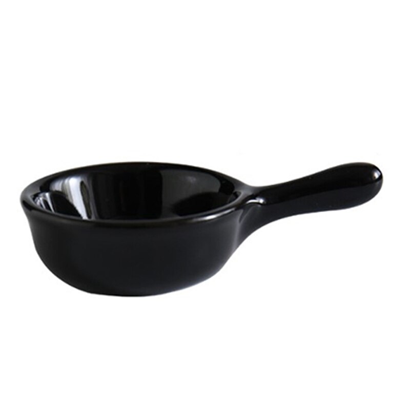 1 Pcs Mini Handle Ceramic Small Dishware Cute Soy Sauce Vinegar Snack Dish Tableware For Home Kitchen Supplies