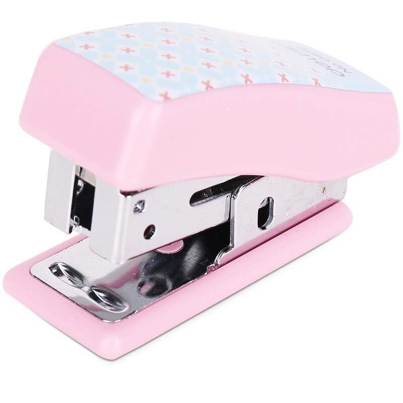 Mini nietmachine leuke cartoon nietmachine Heldere mini student 12 nietje school office nietmachine: Roze