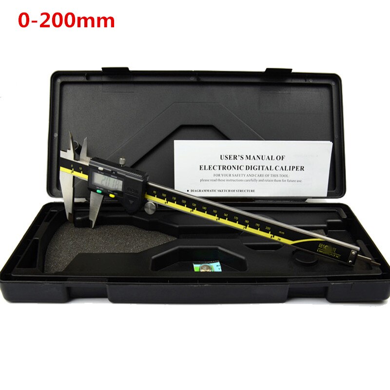0-150mm 200mm 300mm Stainless steel Digital Caliper Origin mode electronic vernier caliper micrometer Digitaler Messschieber BOX: 0-200mm