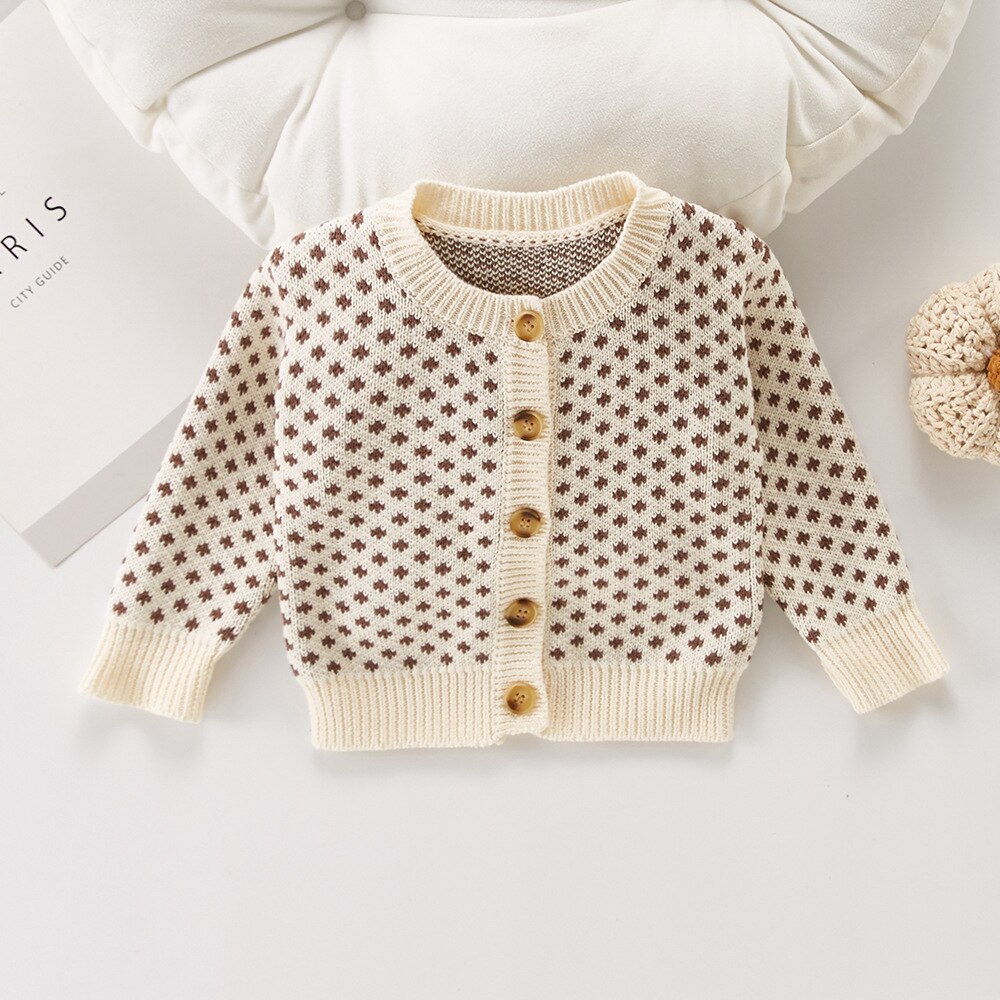 Baby Leuke Geometrie Trui Baby Meisjes Jongens Lange Mouw Mode Gebreid Vest Peuter Casual Kleding 2022 Lente Herfst: 6M 66cm