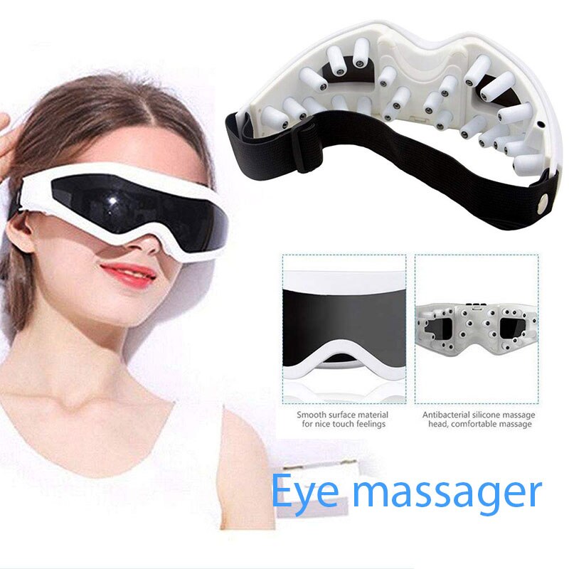 Elektrische Eye Massager Eyewear Bril Batterij Ogen Care Apparaat Rimpel Vermoeidheid Verlichten Fysieke Therapie Acupunctuur Massage