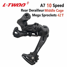 Ltwoo A7 1X10s Achterderailleur 10V 2X10s Mid Kooi Compatibel Met 11-40T En 11-42T Cassette, compatibel Met Nx, Gx Shifter,: A7 mid RD