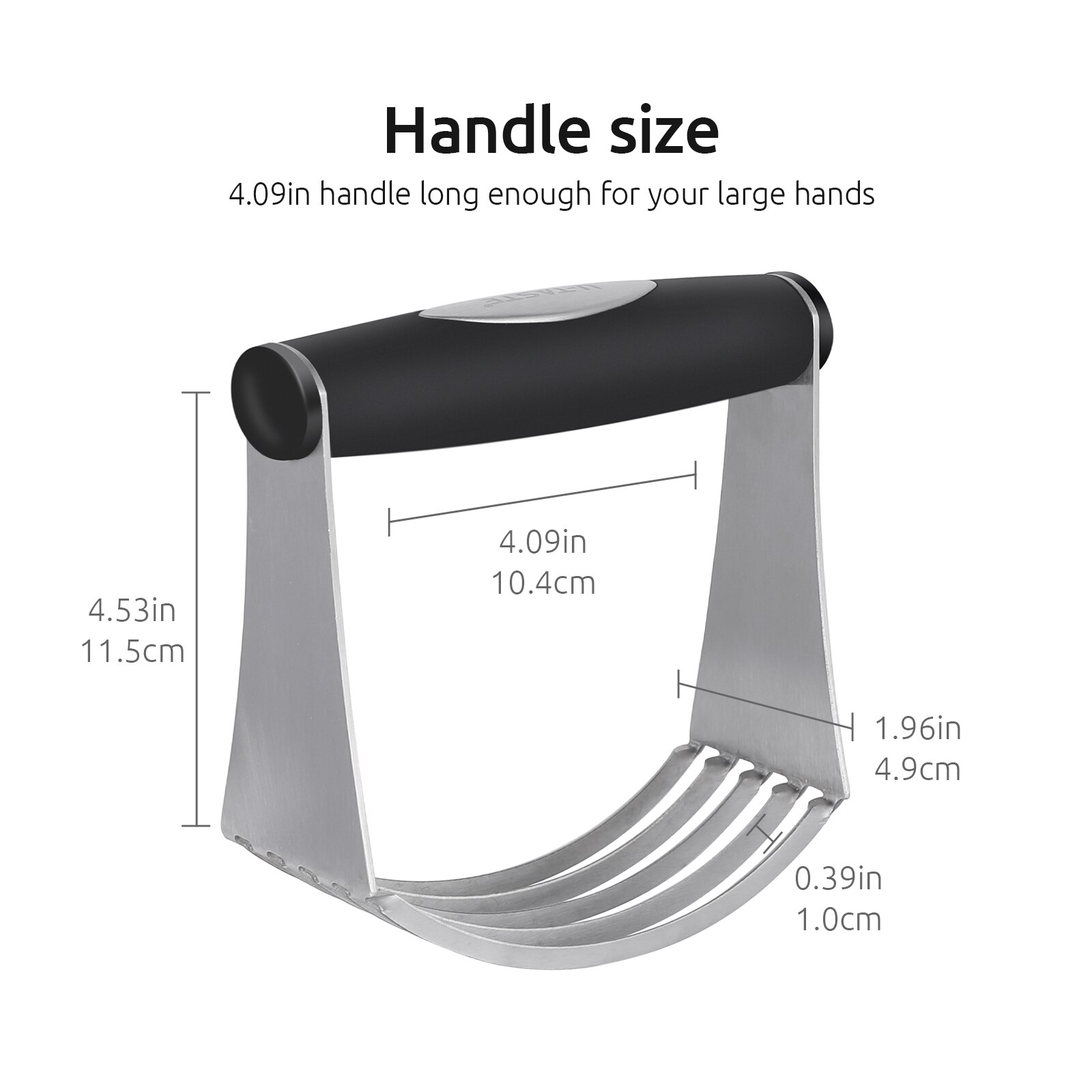 U-Taste Manual Pastry Blender Kitchen Dough Cutter Stainless Steel Blade Dough Mixer Butter Lard Cutter Baking Tool