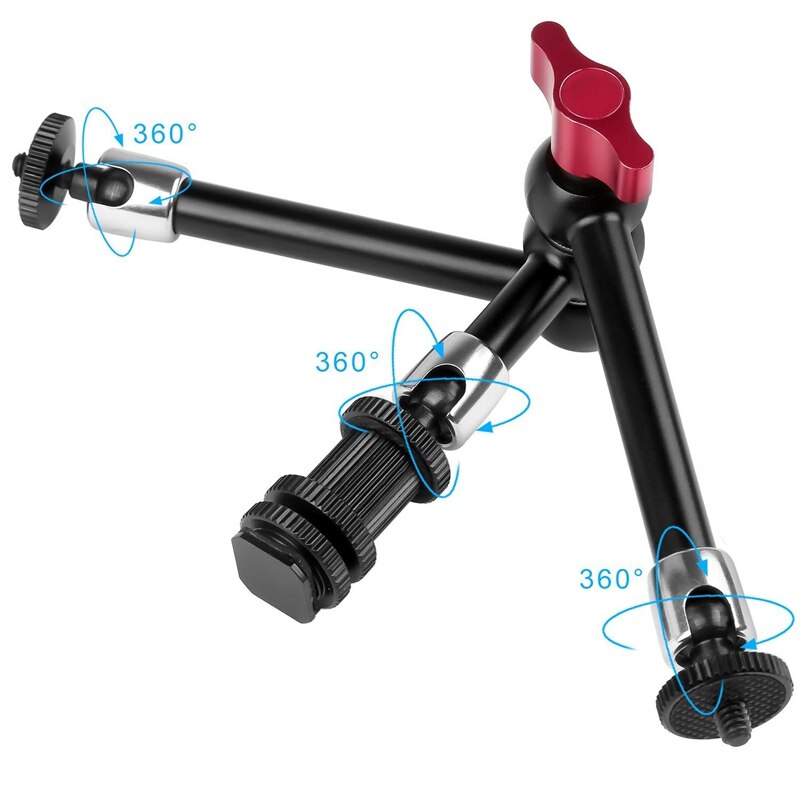 ic Arm,3 Arms Adjustable Articulating Friction Arm Camera Bracket Compatible with DSLR Camera Rig LED Monitor LED Video Light