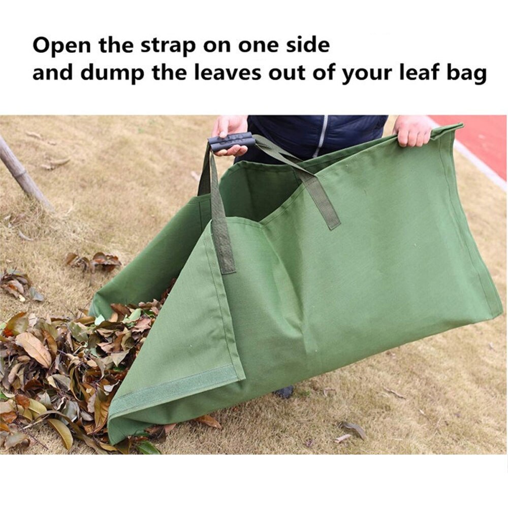 Garden Leaf Storage Bag Outdoor Lawn Yard Waste Tarp Container RecyclableHeavyDuty Gardening Tote Trash Pouch