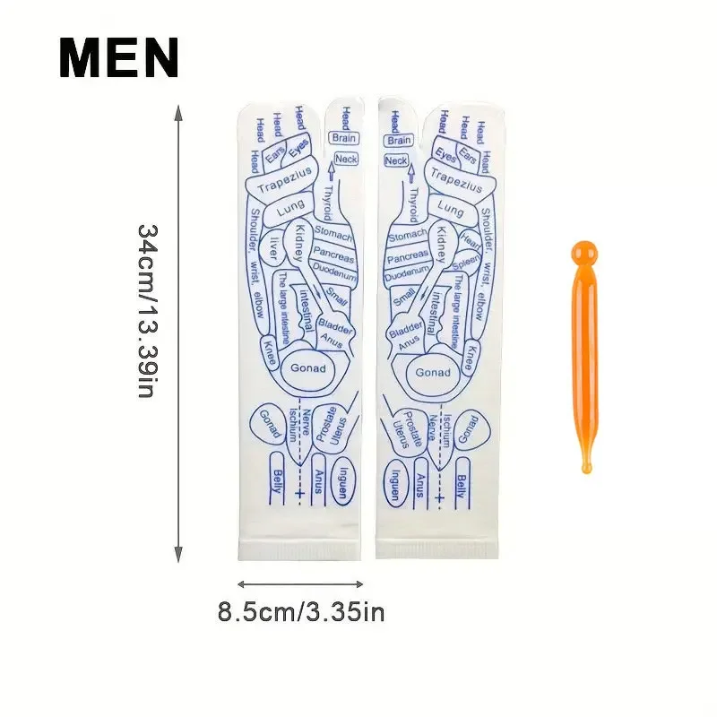 Massage Lindern Müde Füße Socken Akupressur Fuß Massagegerät Reflexzonenmassage Socken Fuß Akupunkturpunkt Massage Werkzeug Physiotherapie Fußpflege: Licht Gelb