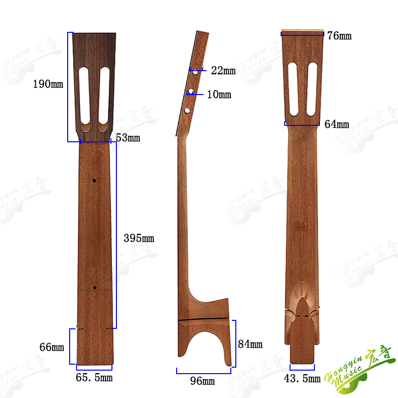 Le manche de guitare classique en acajou et ébène africain bricolage peut être avec un matériau de poignée de cou espagnol
